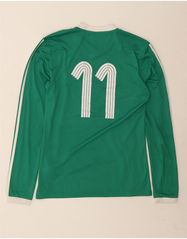Adidas Herre Climalite grafisk top langærmet lille grøn stribet polyester