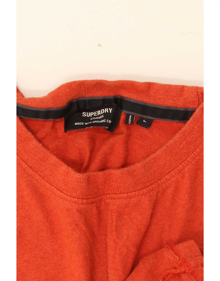 Superdry T-shirt top til mænd, stor rød bomuld