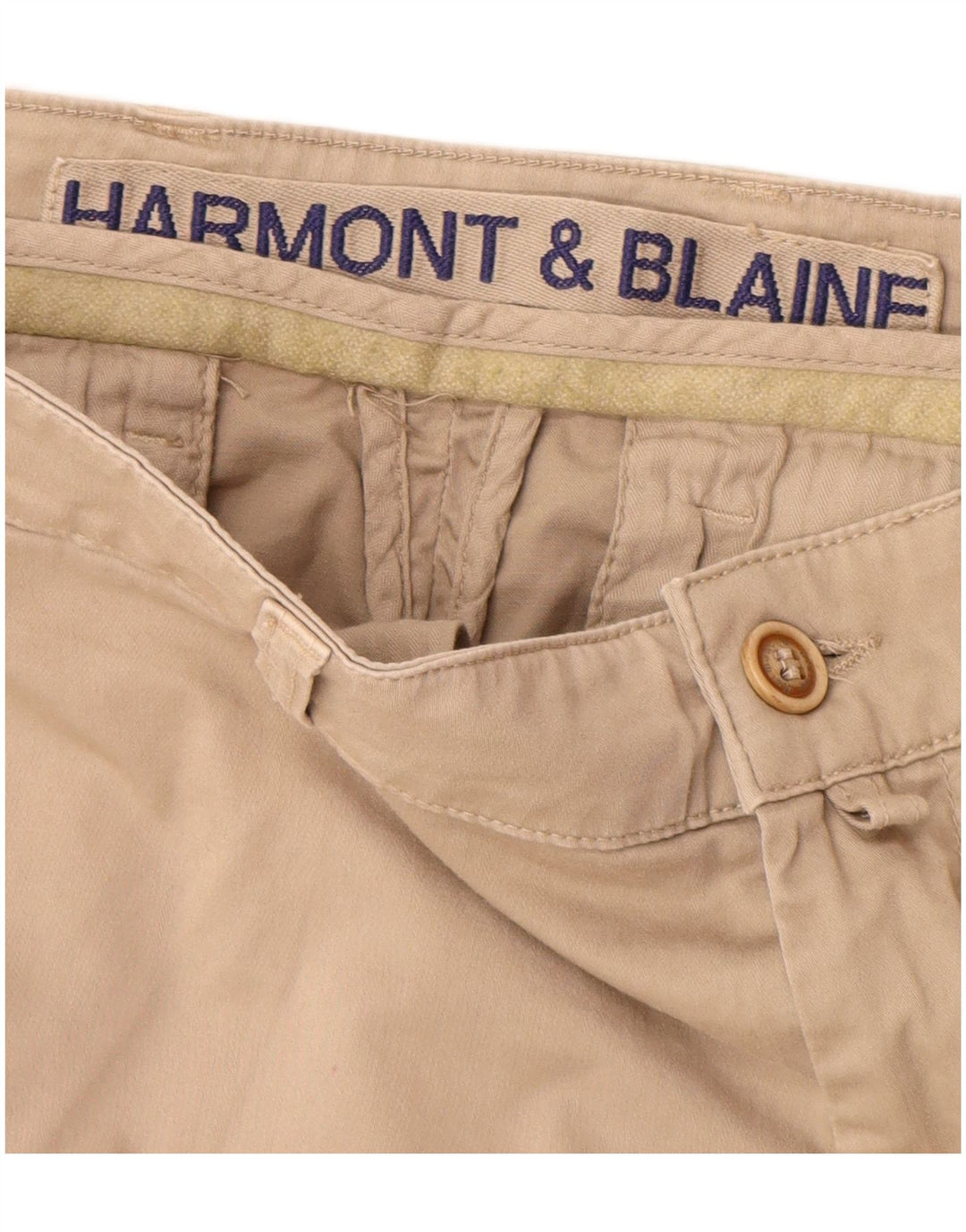 HARMONT & BLAINE Chino Shorts til mænd IT 52 XL W34 Beige Bomuld