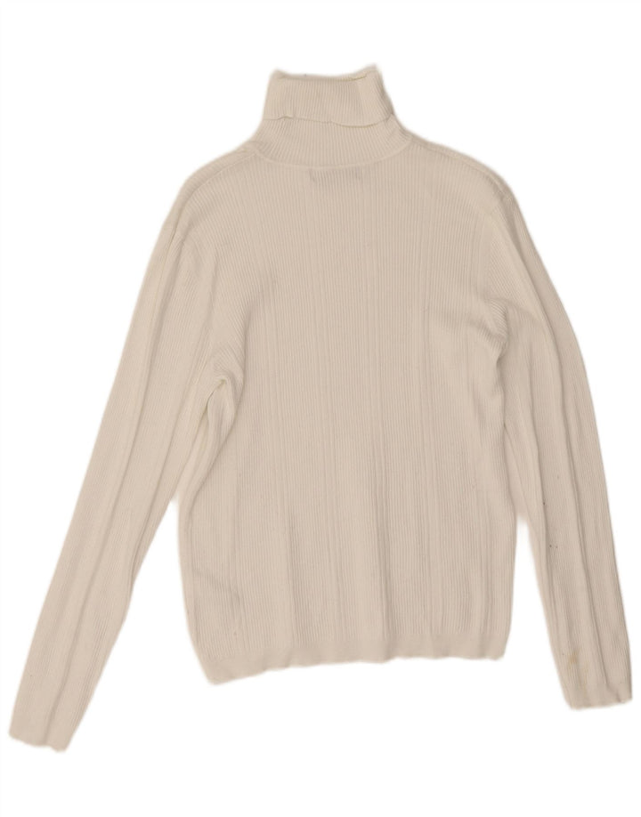 Marks & Spencer Dame Rullehalstrøje UK 12 Medium Off White
