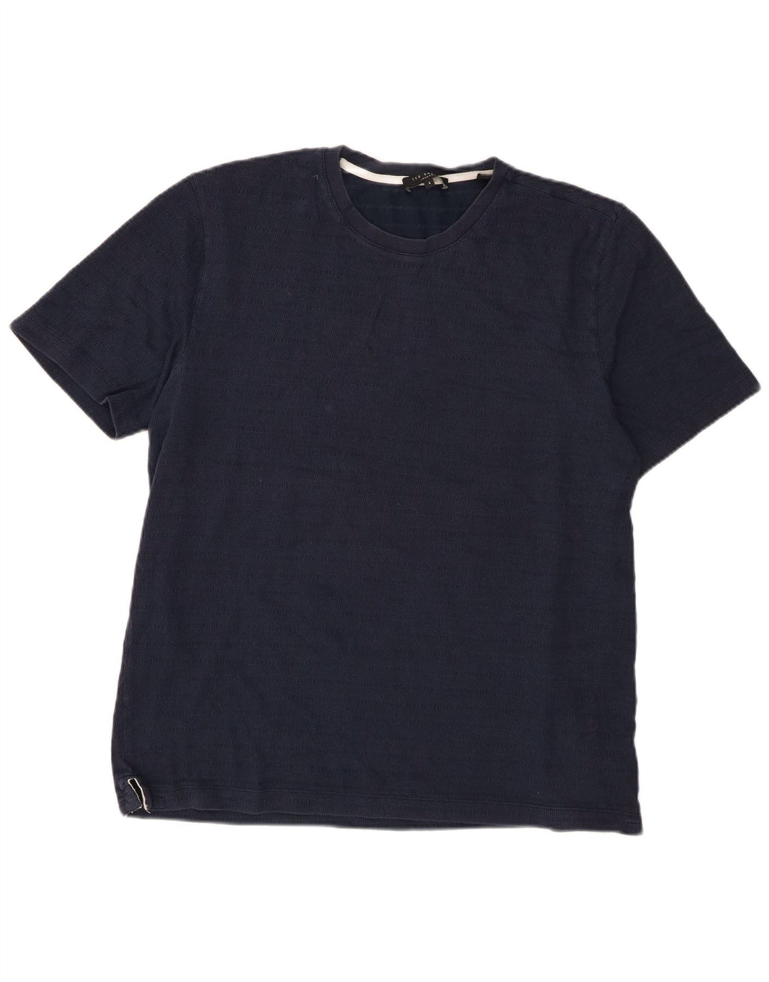 Ted Baker Herre T-Shirt Top Størrelse 4 Large Marineblå Bomuld
