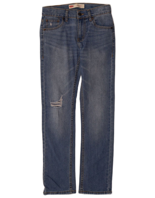 Levi's Boys 511 Distressed Slim Jeans 11-12 år W26 L29 Blå