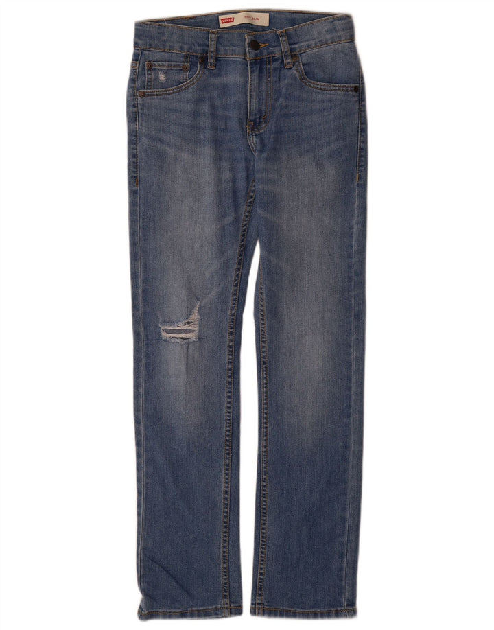 Levi's Boys 511 Distressed Slim Jeans 11-12 år W26 L29 Blå