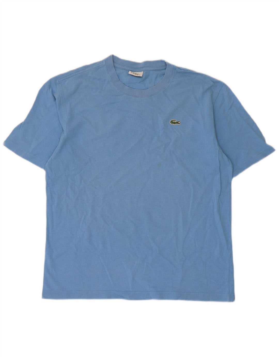 Lacoste Herre T-Shirt Top Størrelse 4 Medium Blå Bomuld