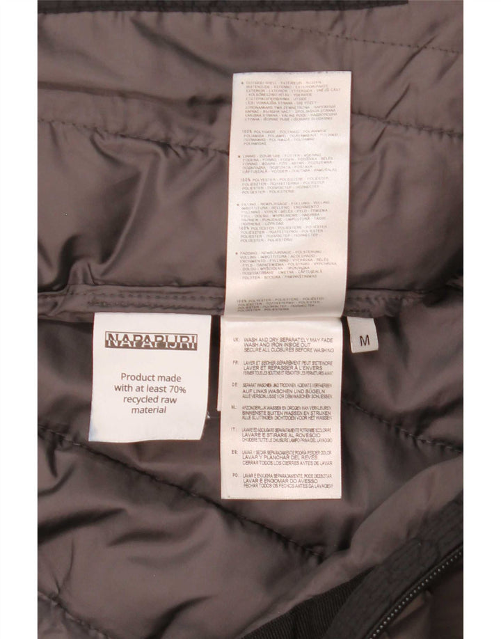 Napapijri Herre hættepolstret jakke UK 38 Medium Black Colourblock