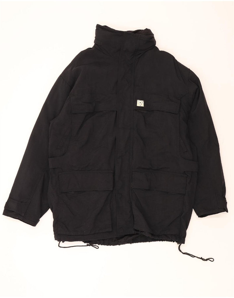 DAINESE Mens Oversized Windbreaker Jacket IT 50 Large Black Nylon Vintage Dainese and Second-Hand Dainese from Messina Hembry 
