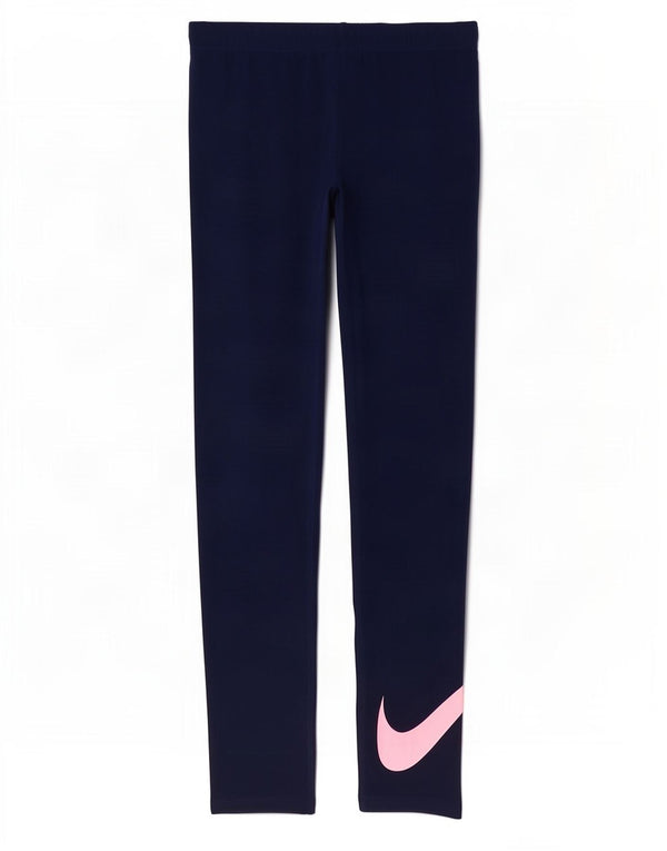 Nike piger Tight Fit grafiske leggings 12-13 år store marineblå bomuld