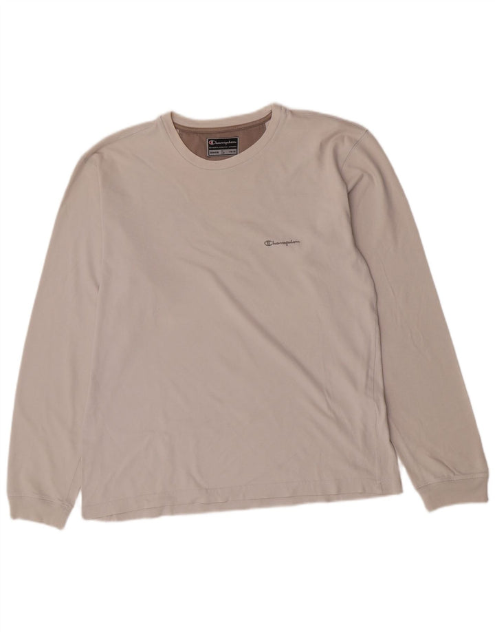Champion Herre Top Langærmet Large Off White Bomuld