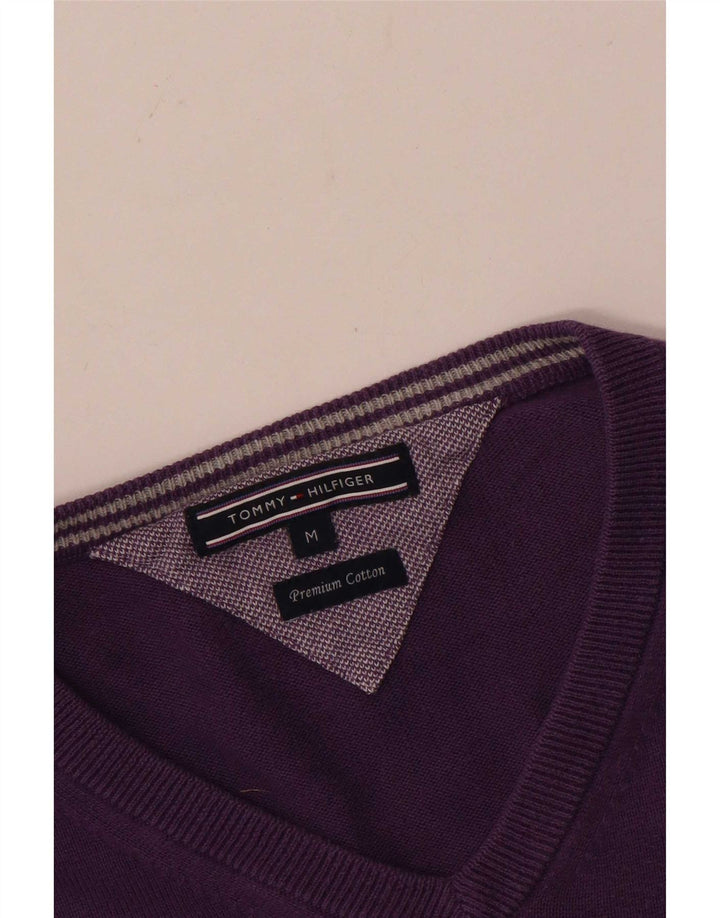 Tommy Hilfiger Herre V-hals sweater Medium Lilla Bomuld