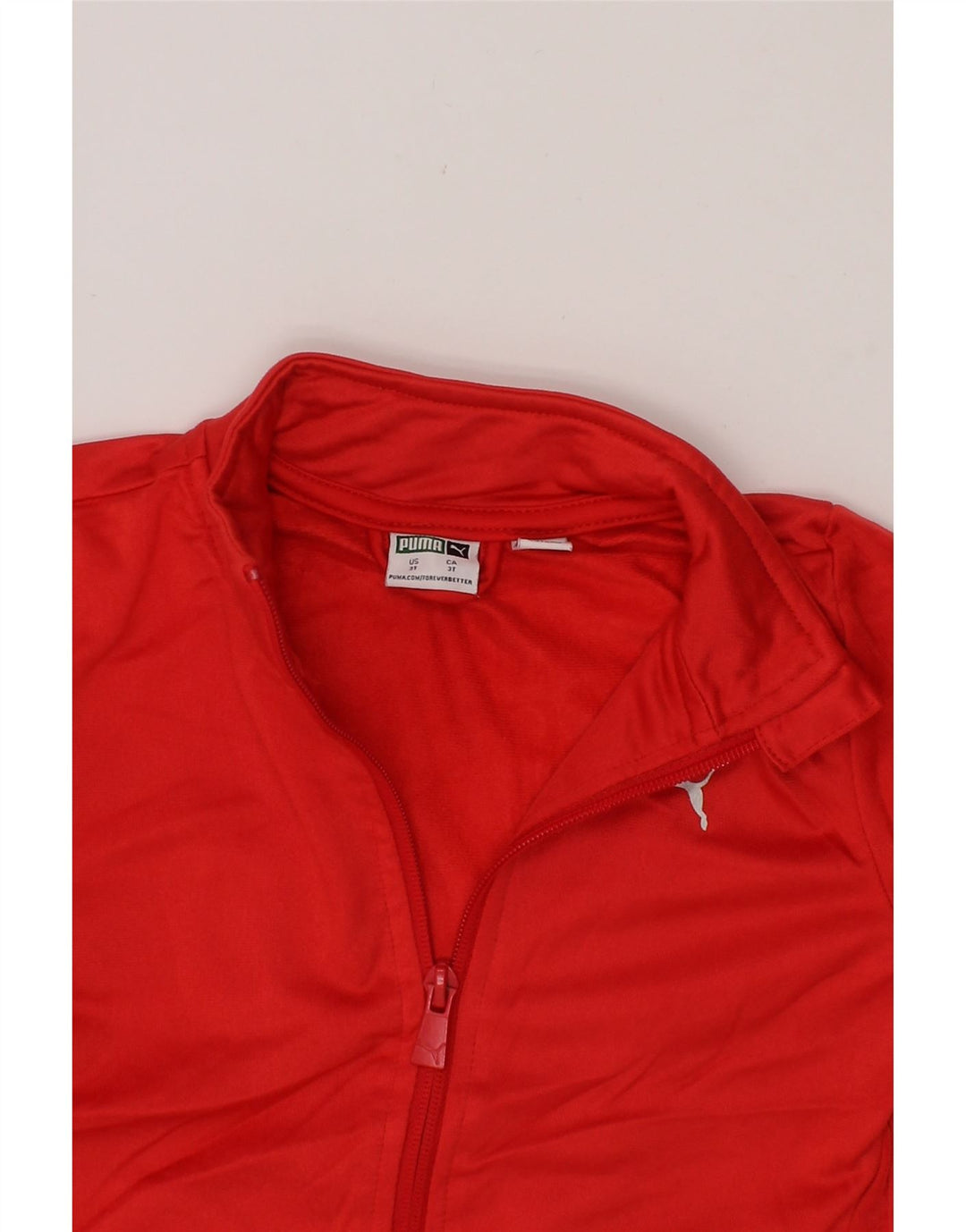 PUMA Boys Graphic Tracksuit Top Jacket 2-3 Years Red Polyester Vintage Puma and Second-Hand Puma from Messina Hembry 