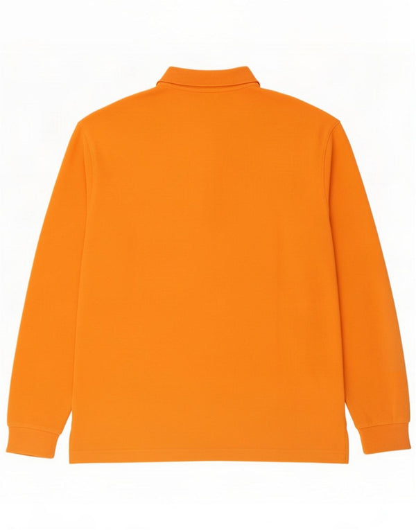 Kappa Langærmet Polo Shirt til mænd Large Orange Cotton