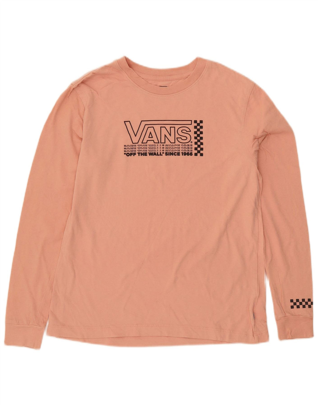 VANS Dame Grafisk Top Langærmet UK 10 Small Pink Bomuld