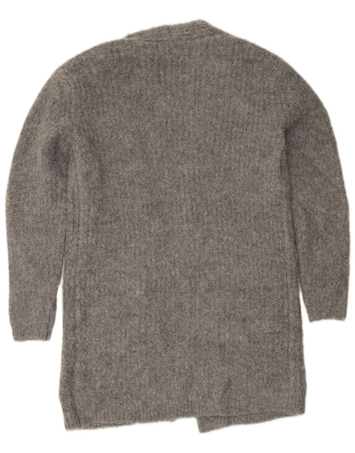 Marks & Spencer Dame Longline Åben Cardigan Sweater UK 10 Small Grey