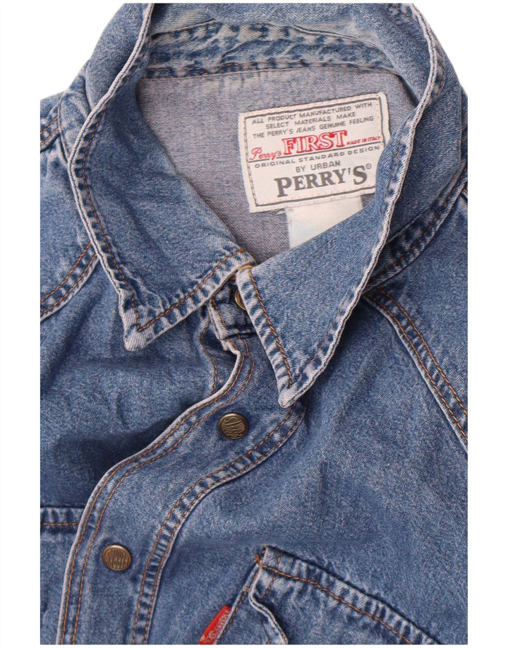 Perry's denimskjorte til mænd, stor blå