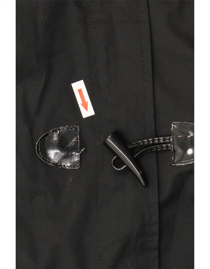 Nautica Dame Duffel Coat UK 14 Medium Sort Bomuld