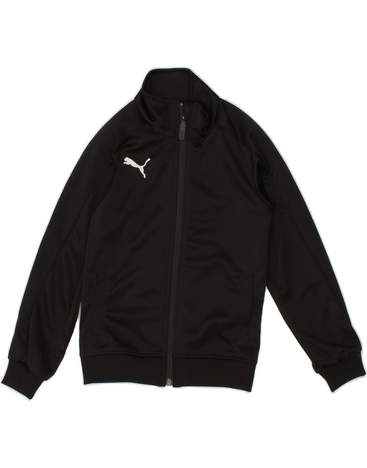PUMA Boys Tracksuit Top Jacket 5-6 Years Black Polyester Vintage Puma and Second-Hand Puma from Messina Hembry 