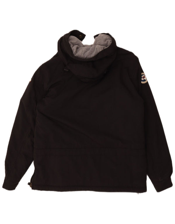 Napapijri Herre Geographic Graphic Hooded Anorak Jacket UK 40 Large Black