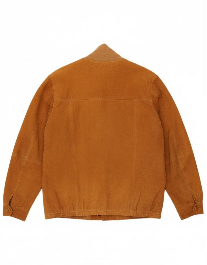 Vintage herre ruskind bomberjakke IT 52 XL Beige