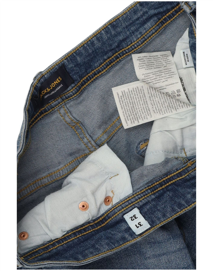 Jack & Jones Herre GLENN Slim Jeans W31 L32 Blå Bomuld