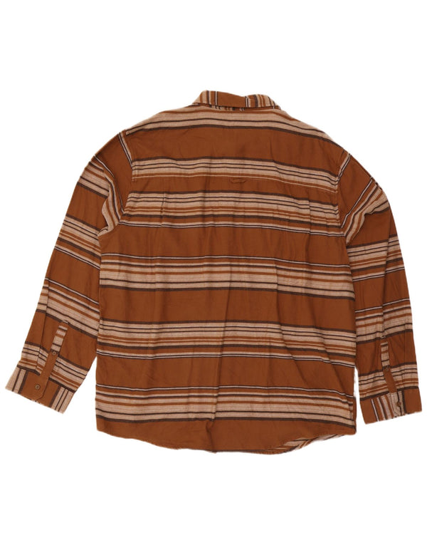 Hurley Herre Flanelskjorte 2XL Brunstribet