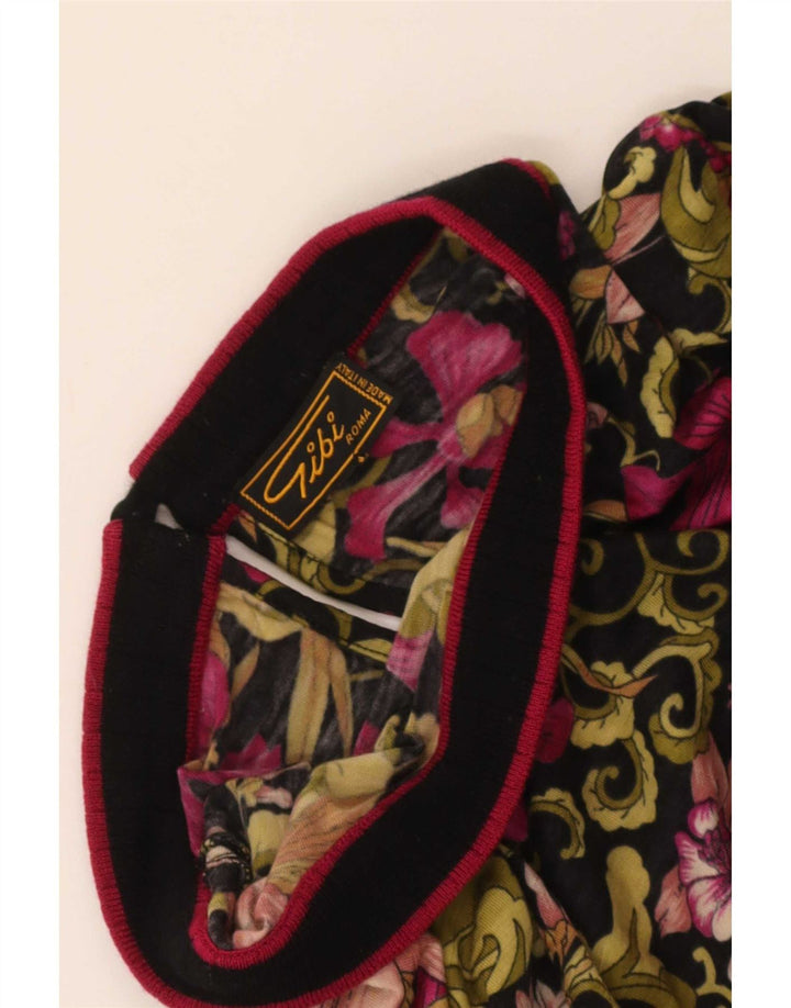 Gibi Dame 3/4 ærmet bluse Top UK 14 Large Multicolored Floral