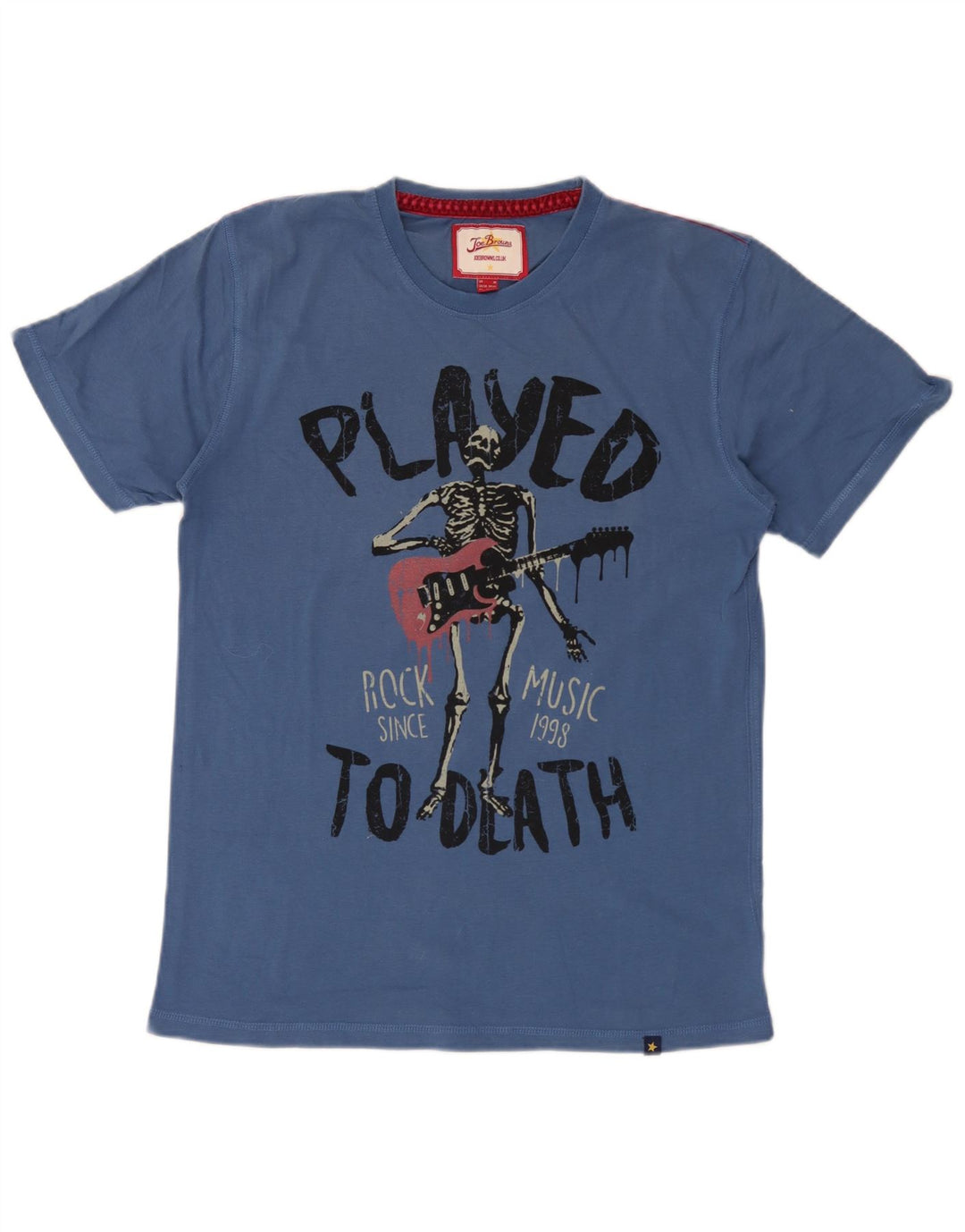 Joe Browns Herre grafisk T-shirt Top Medium Blue Bomuld