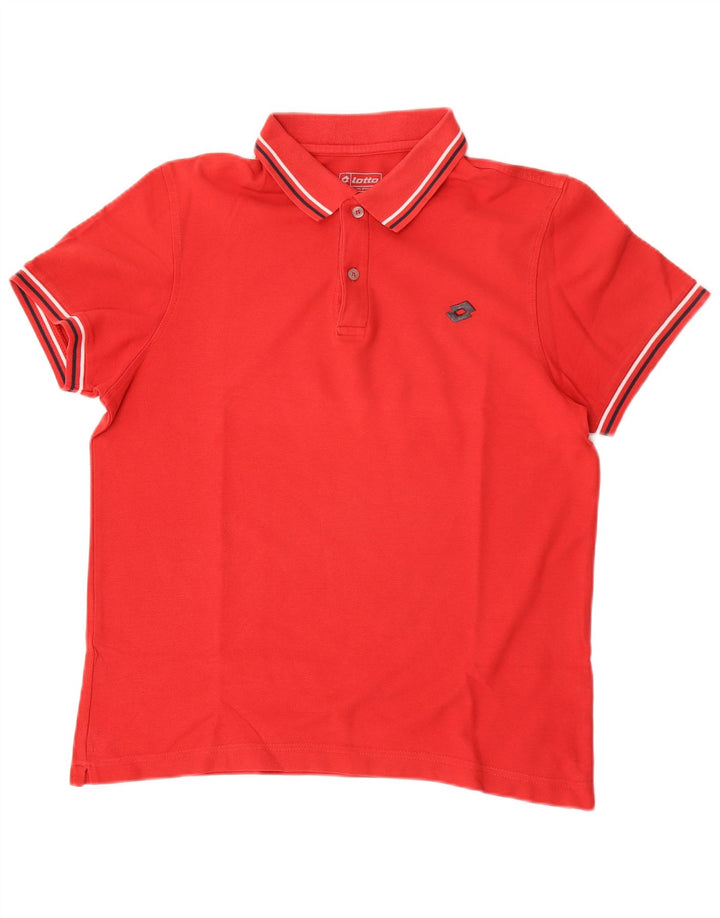 Lotto Herre Polo Shirt Stor Rød Stribet