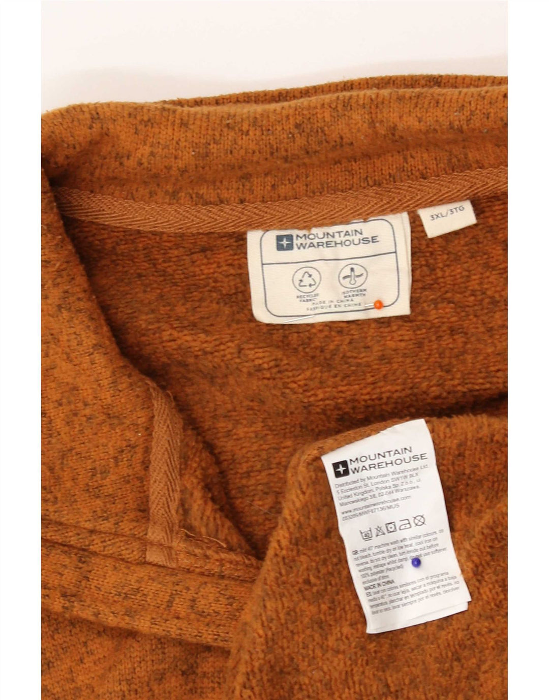 Mountain Warehouse Herre træningsdragt Top jakke 3XL Brun Flecked Polyester