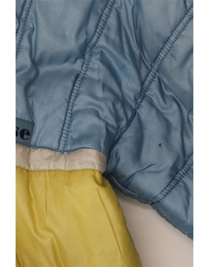 Ellesse Herre hættepolstret jakke UK 38 Medium Blue Colourblock Nylon