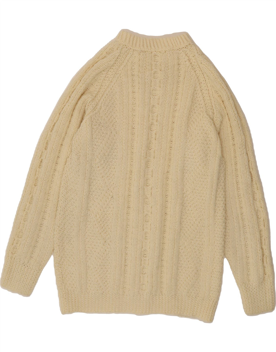 VINTAGE Womens Crew Neck Jumper Sweater UK 14 Medium Off White Vintage Vintage and Second-Hand Vintage from Messina Hembry 