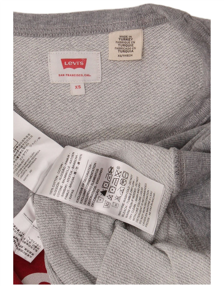 Levi's Grafisk Sweatshirt-trøje til mænd XS Grå Flecked Bomuld