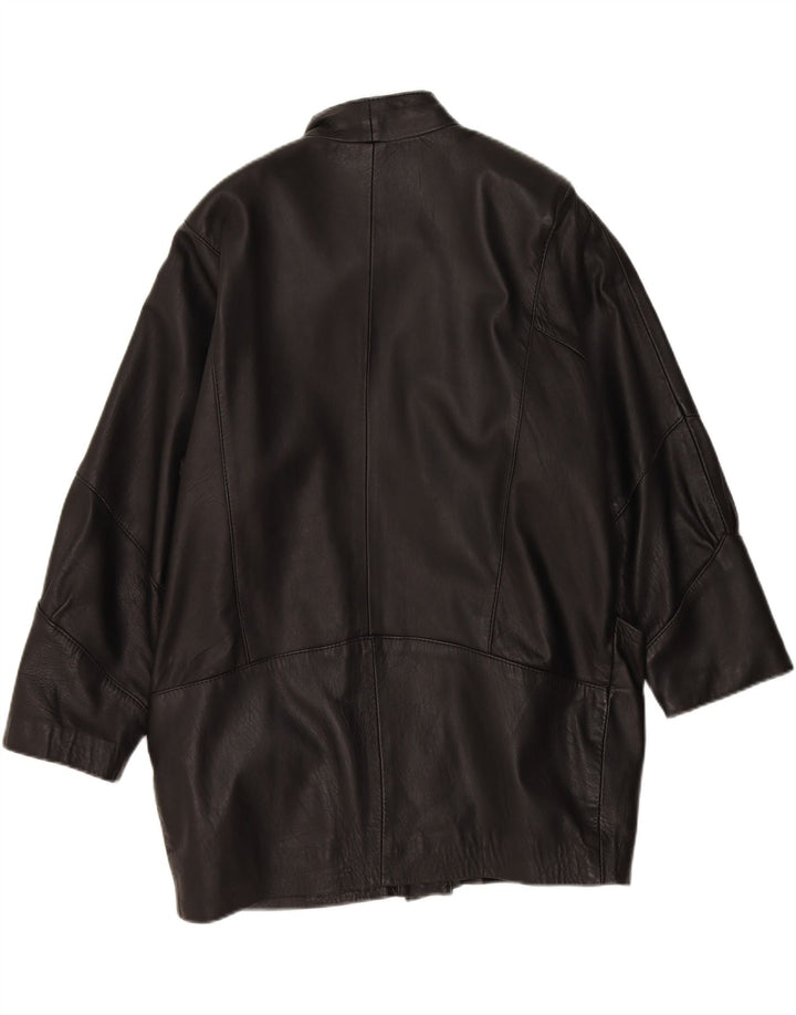 VINTAGE Womens Leather Jacket UK 20 2XL Black Vintage Vintage and Second-Hand Vintage from Messina Hembry 