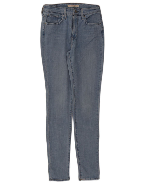 Levi's Dame 721 Skinny Jeans med høj talje W28 L30 Blå Bomuld