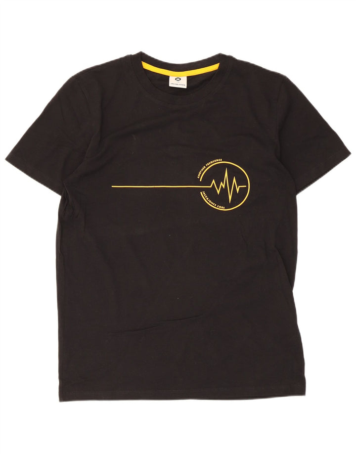 Jack & Jones Herre grafisk T-shirt Top Lille sort bomuld