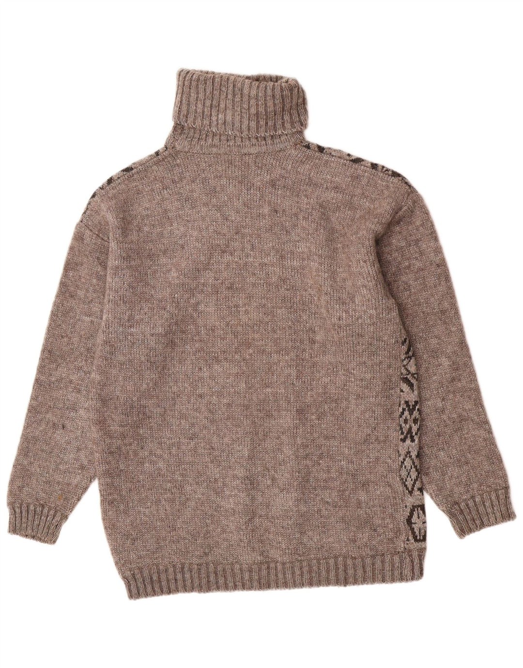 Dream Herre Rullehalstrøje Sweater Stor Brun Geometrisk