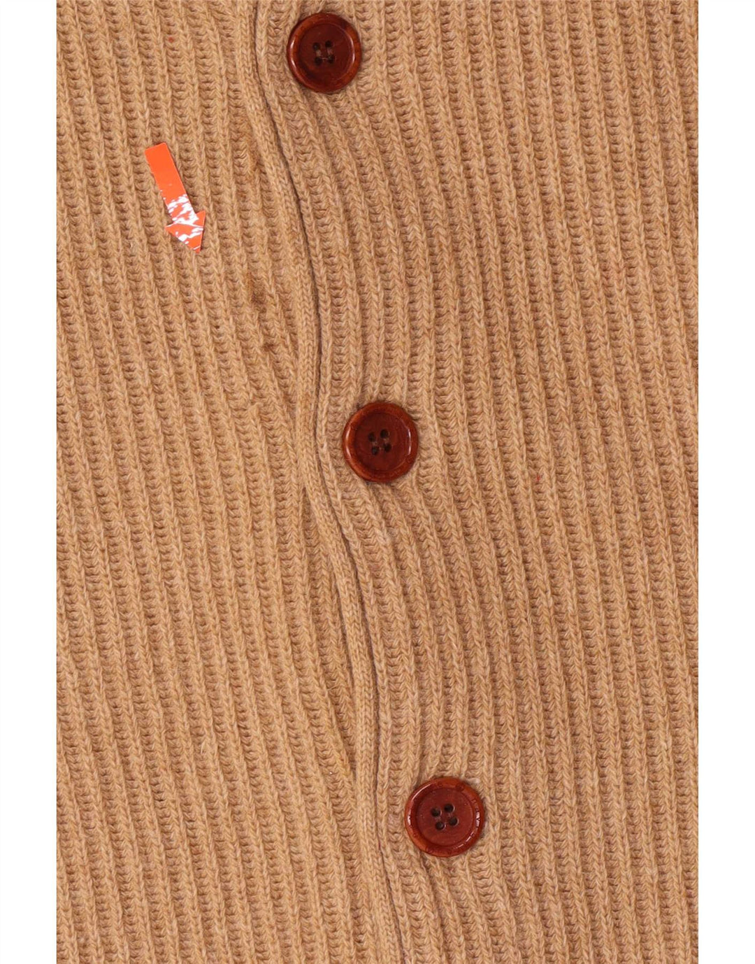 Navigare Cardigan sweater til mænd, stor beige lammeuld