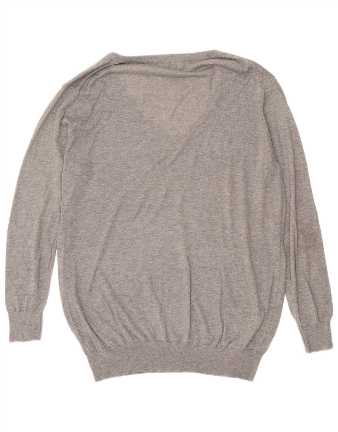 Zara Dame Oversized V-hals sweater UK 14 Medium Grey