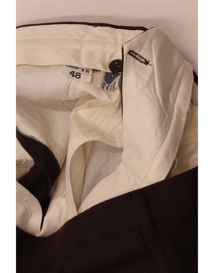 Vintage Herre Pegged Suit Bukser IT 48 Medium W32 L34 Brun