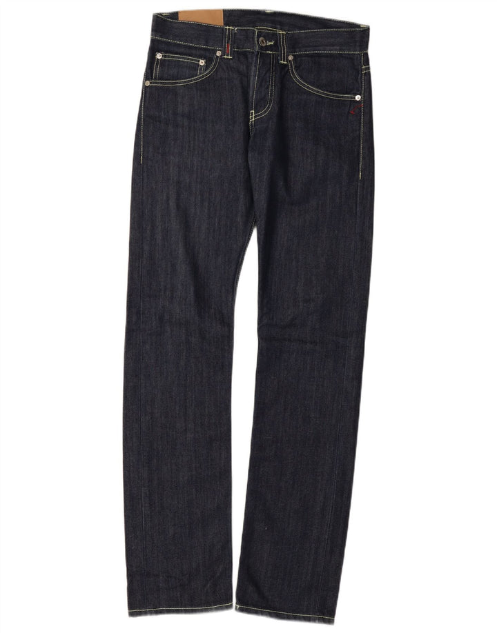 Dondup Dame Straight Jeans W29 L32 Marineblå Bomuld