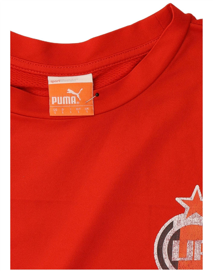 Puma Herre grafisk T-shirt Top Stor rød farveblok