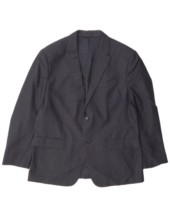 Calvin Klein Herre 2-knaps blazerjakke IT 56 3XL Marineblå Uld