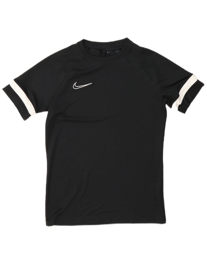 Nike Herre Dri Fit T-shirt Top Medium Sort Colourblock Polyester