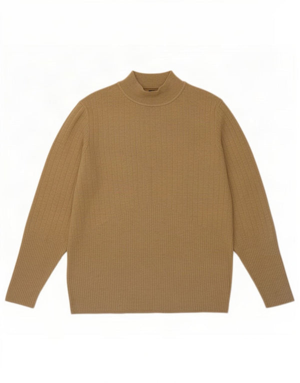 Marks & Spencer Dame Turtle Neck Jumper Sweater UK 22 3XL Brun Viscose