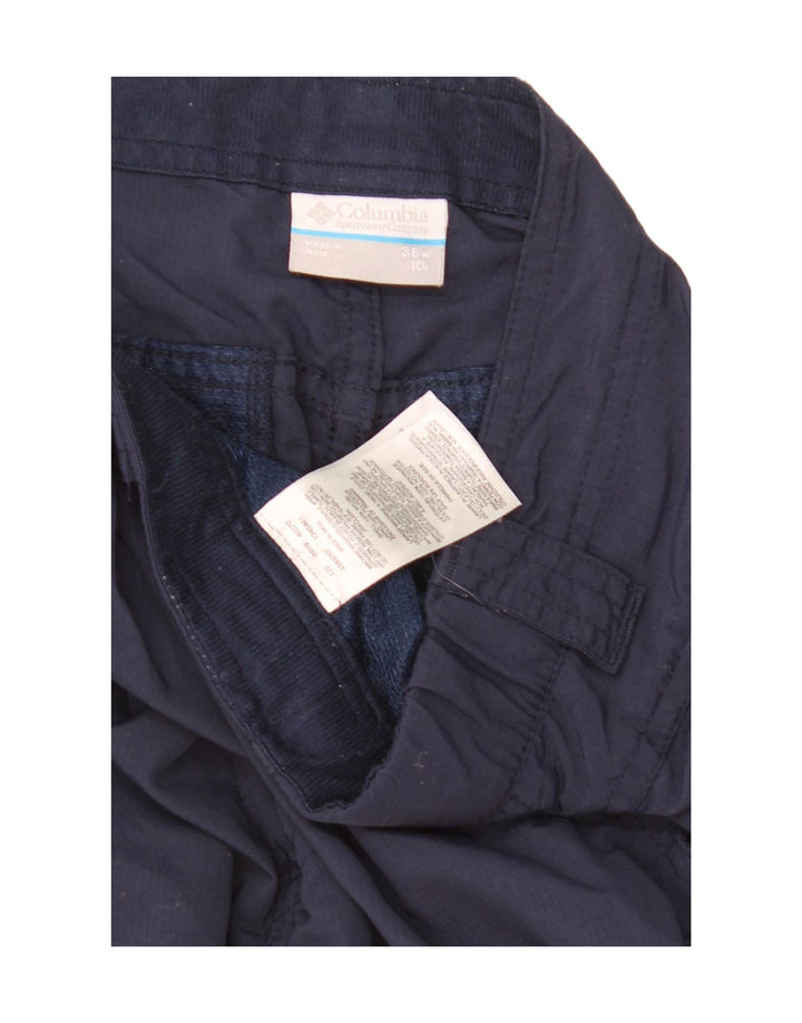 COLUMBIA Herre Cargo Shorts W38 XL Navy Blue Nylon