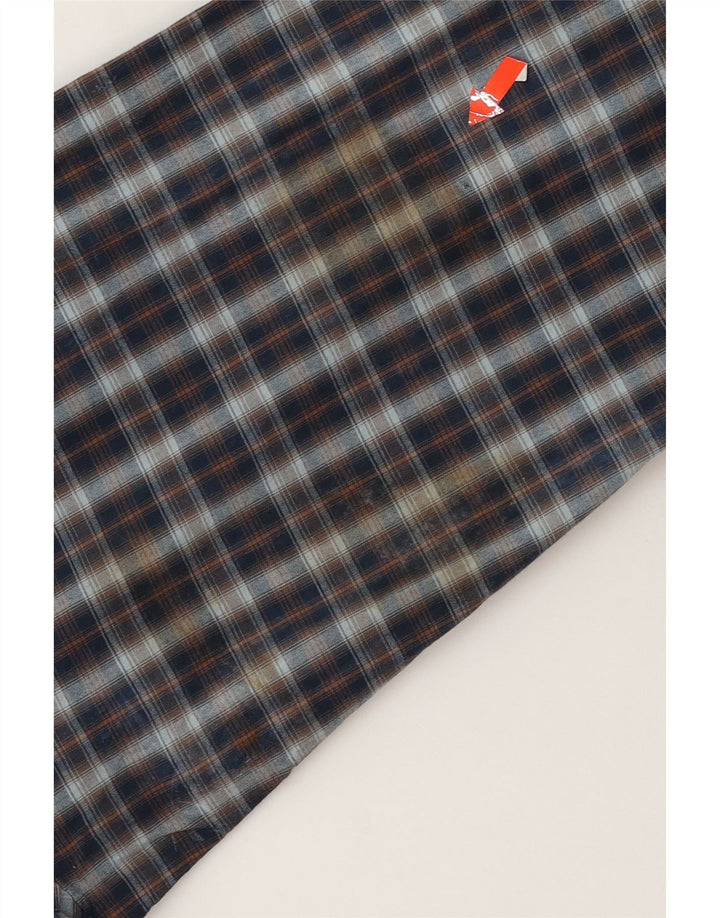 COLUMBIA Mens Shirt 2XL Navy Blue Check Cotton Vintage Columbia and Second-Hand Columbia from Messina Hembry 