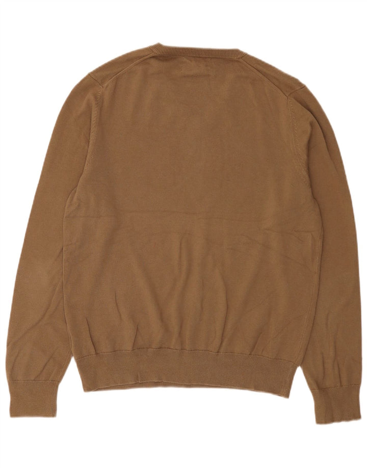 Marks & Spencer Herre V-hals sweater Medium Brun Bomuld