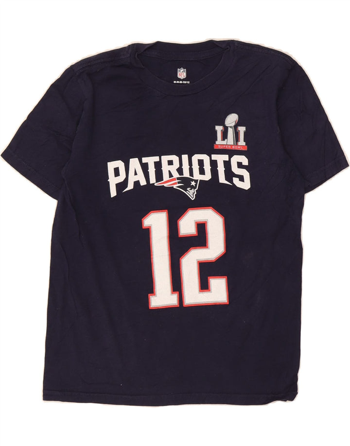 NFL Boys Graphic T-Shirt Top 10-11 Years Medium  Navy Blue Vintage NFL and Second-Hand NFL from Messina Hembry 