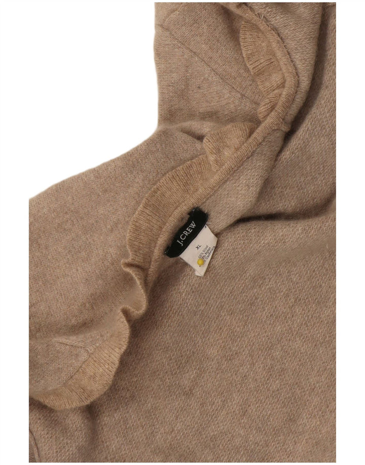 J. Crew Dame Cardigan Sweater UK 18 XL Beige Uld