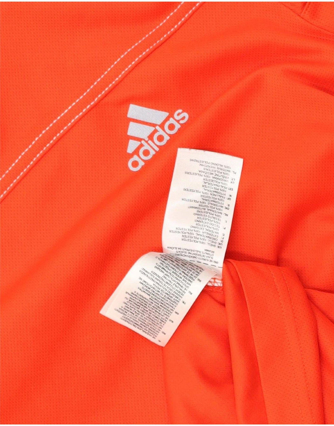 Adidas Herre T-Shirt Top Medium Orange Polyester