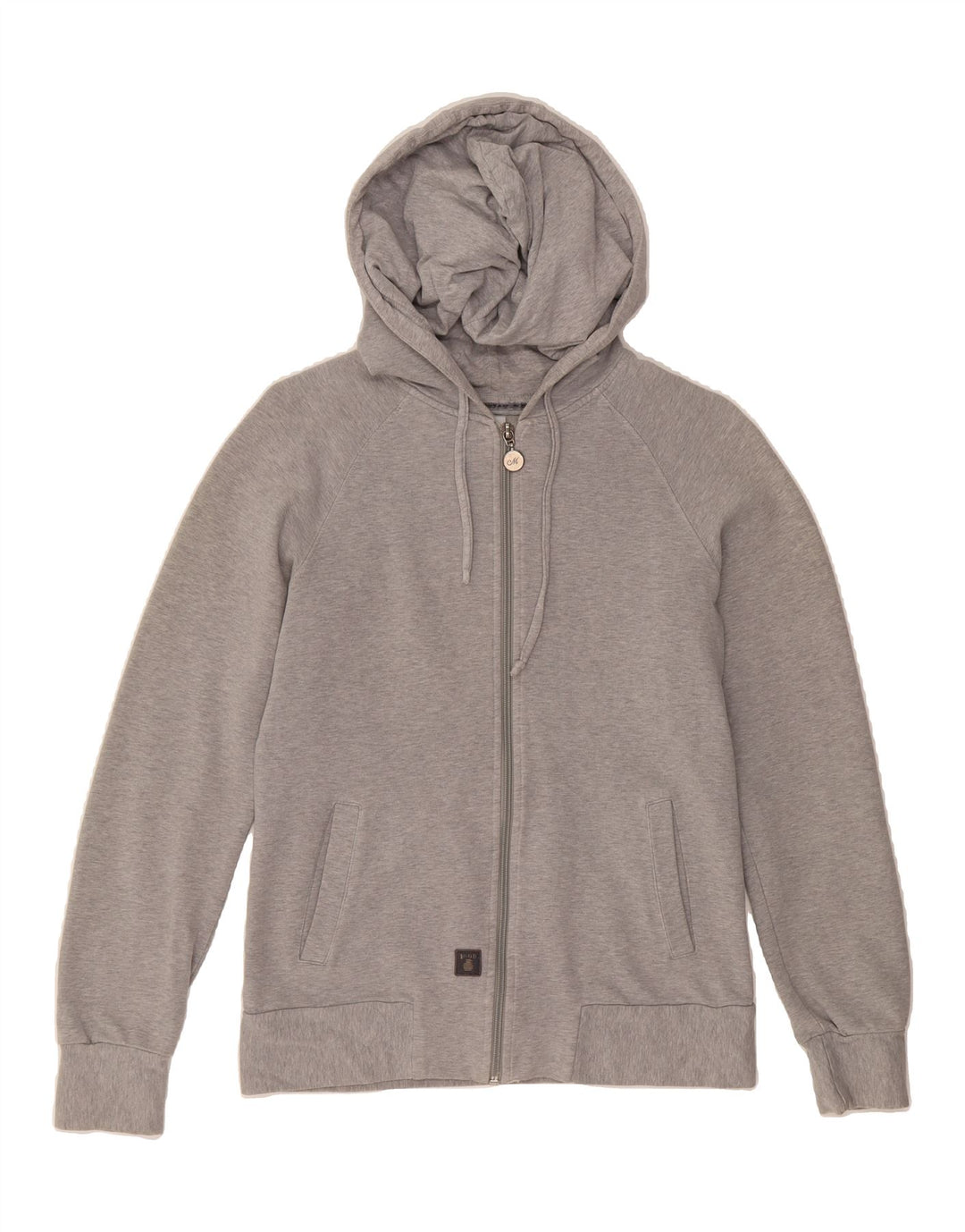 NORTH SAILS Womens Zip Hoodie Sweater UK 14 Medium Grey Cotton Vintage North Sails and Second-Hand North Sails from Messina Hembry 